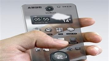 透明卷曲AMOLED屏幕创意手机设计