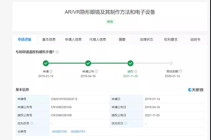 京东方获VR隐形眼镜专利授权