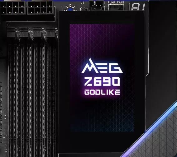 微星预热 MEG Z690 GODLIKE 主板：3.5 英寸大屏，可触控超频