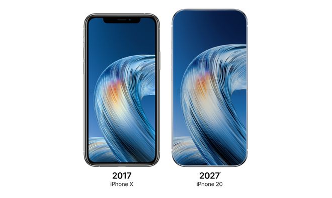 消息称苹果研发四曲屏iPhone+屏下前摄，预计为2027年纪念款机型