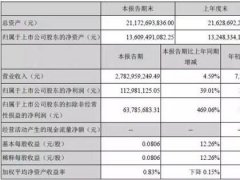 天马第三季扣非后净利同比增长469%