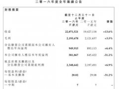信利国际去年净利5.17亿 同比下降31.2%