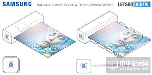 三星新专利：通过指纹激活可卷曲显示屏