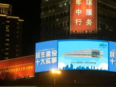 上海三思打造2公里可视新疆日报社弧形LED屏